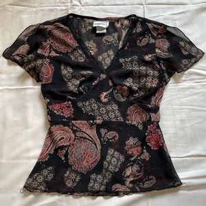 Y2K Mesh Babydoll Tie Top